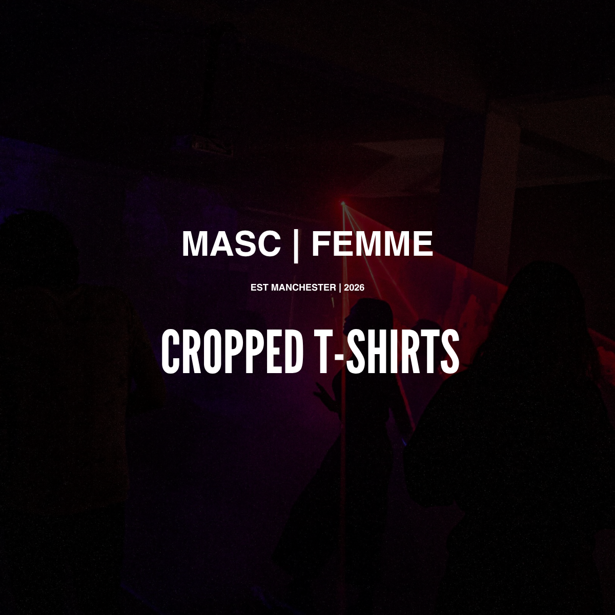 MASC FEMME CLOTHING, CROPPED T-SHIRT SIGN