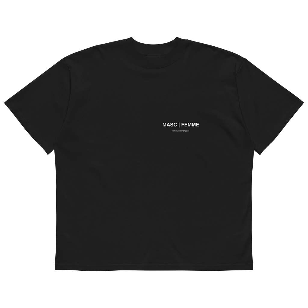 Melting Smiley oversized graphic t-shirt black front view