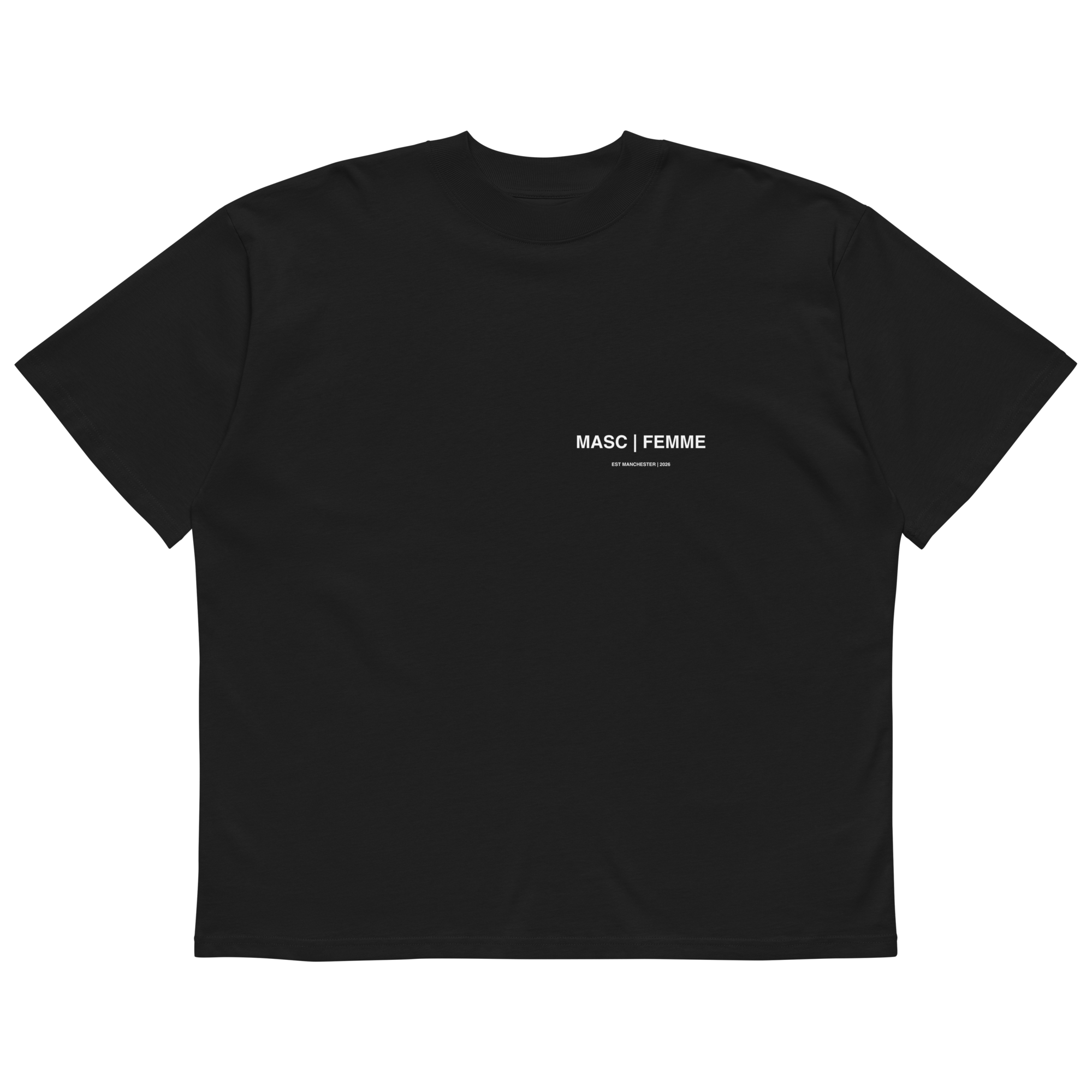 Melting Smiley oversized graphic t-shirt black front view