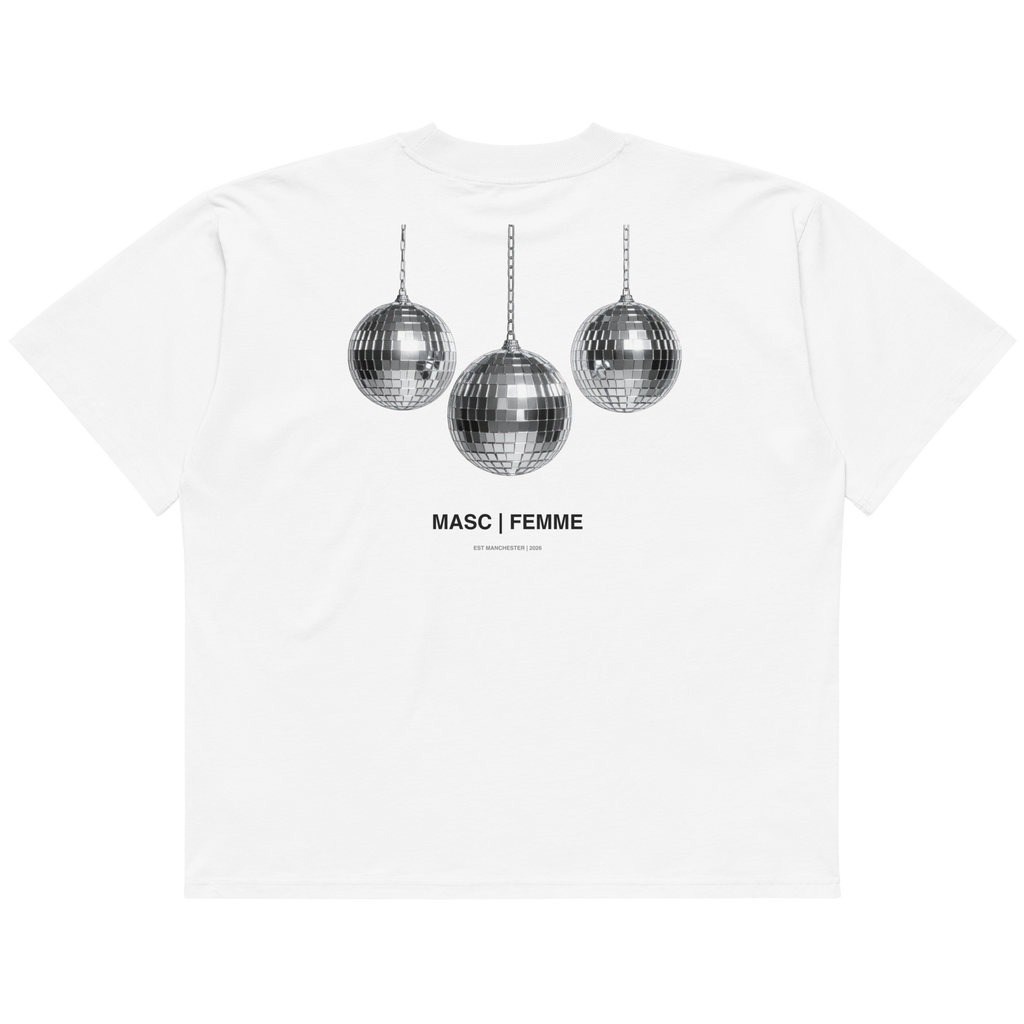 Disco Balls oversized graphic t-shirt back print