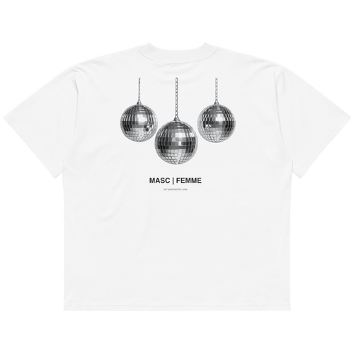 Disco Balls oversized graphic t-shirt back print