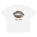 Leopard Lips oversized graphic t-shirt back print