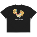 Melting Smiley oversized graphic t-shirt black back print