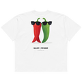 Spicy Pair oversized graphic t-shirt white back print