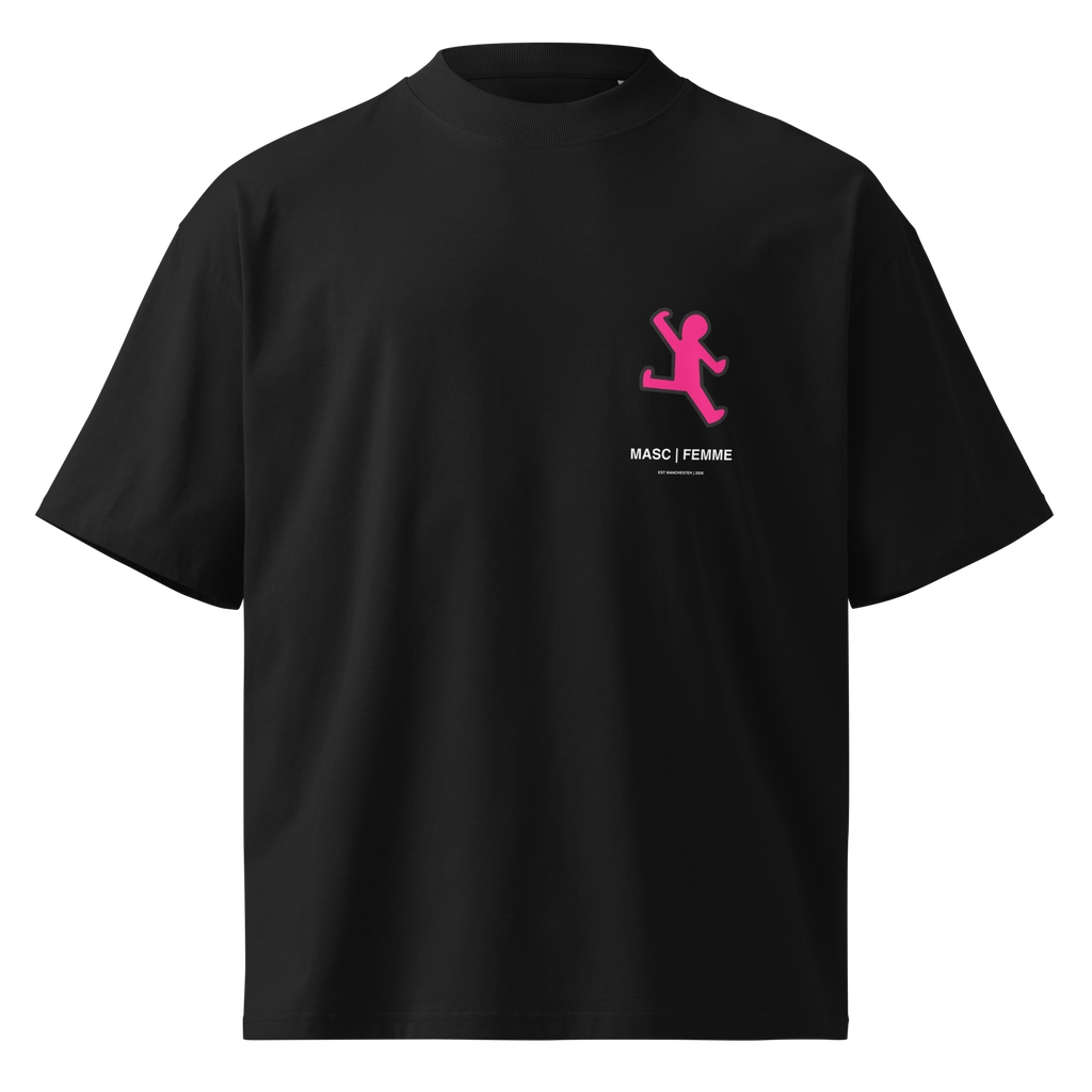 Headphones Oversized Graphic T-Shirt | Black