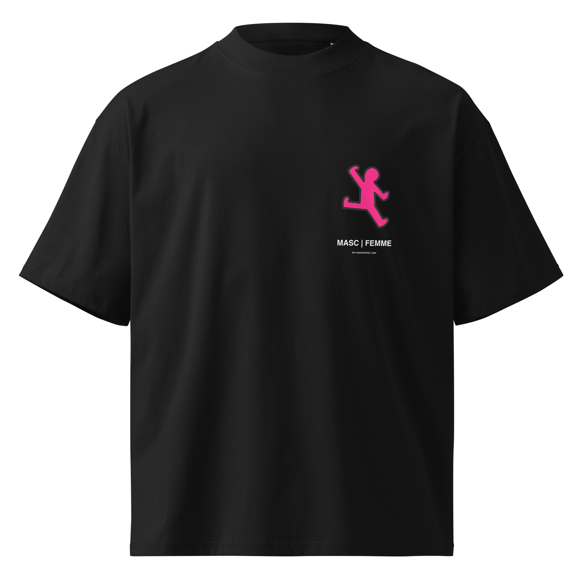 Headphones Oversized Graphic T-Shirt | Black