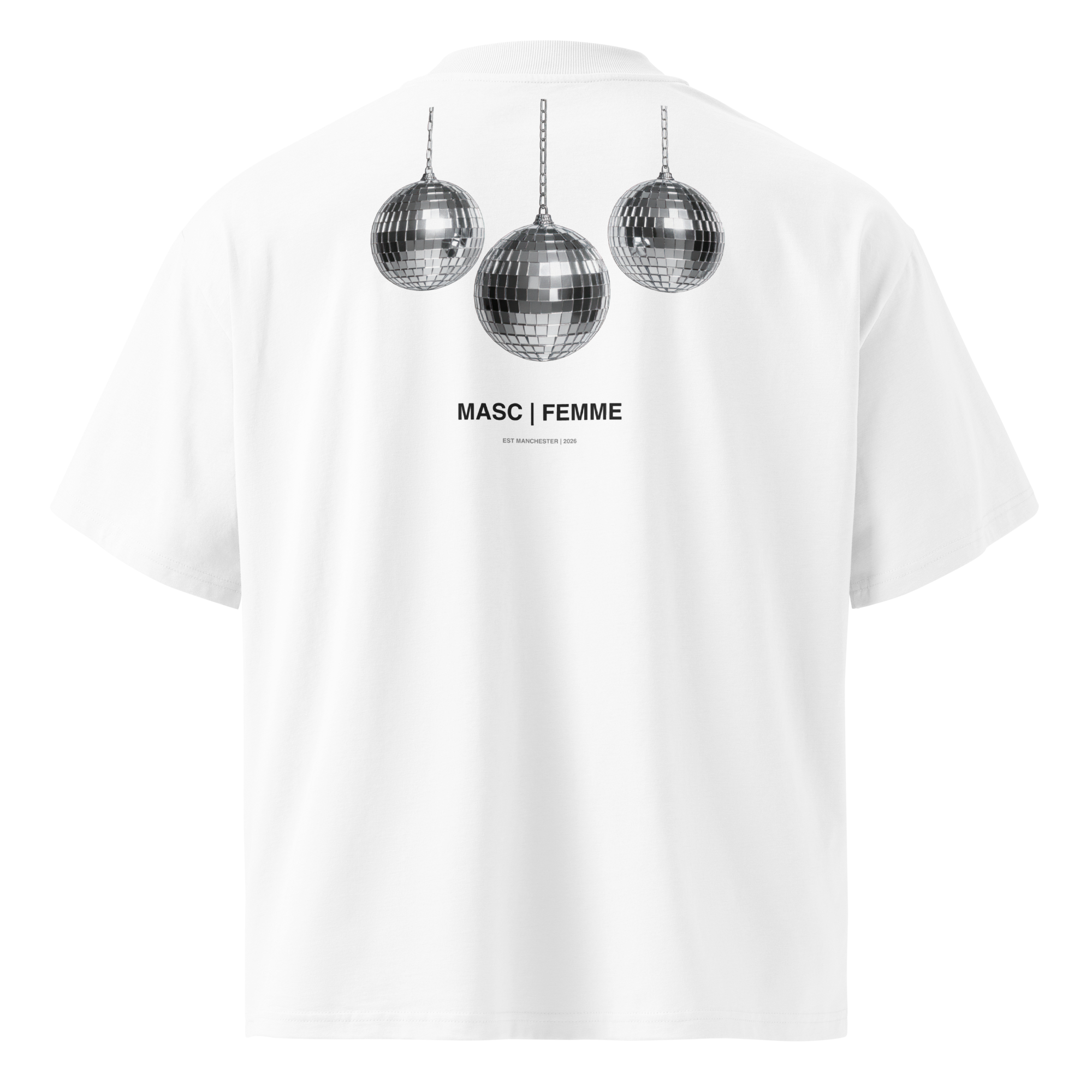 Disco Balls Oversized Graphic T-Shirt