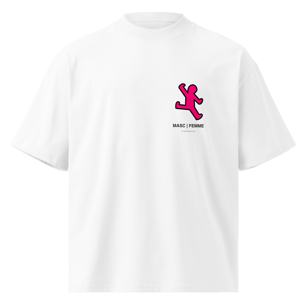 Headphones Oversized Graphic T-Shirt | White